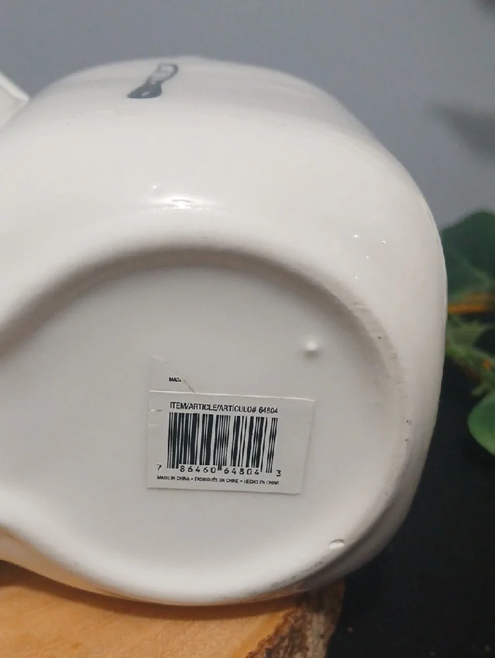 Ceramic Utensil Holder in White with Cutlery Design NWT